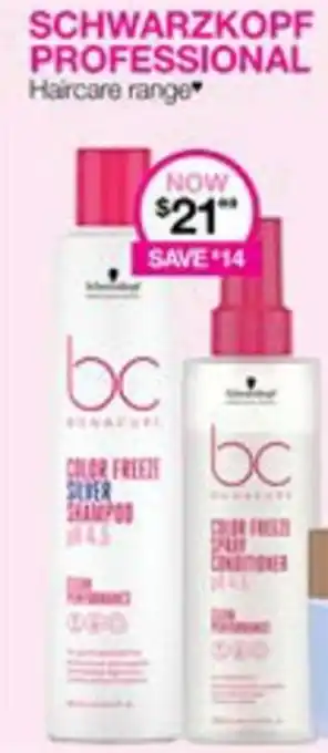Priceline SCHWARZKOPF PROFESSIONAL Haircare range offer