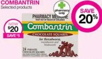 Priceline COMBANTRIN CHOCOLATE SQUARES offer