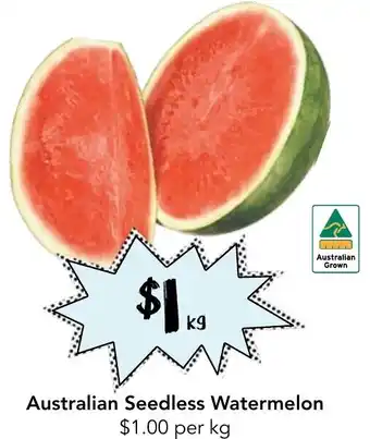 Drakes Australian Seedless Watermelon offer