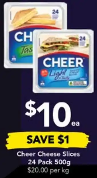 Drakes Cheer Cheese Slices 24 Pack 500g offer