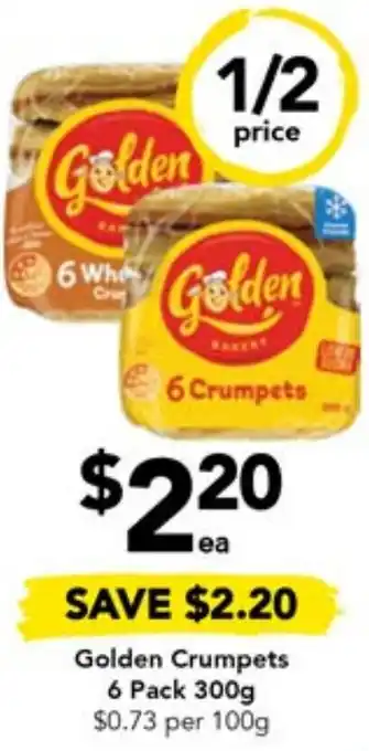 Drakes Golden Crumpets 6 Pack 300g offer