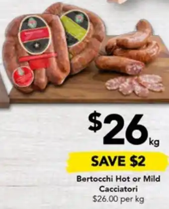 Drakes Bertocchi Hot or Mild Cacciatori offer