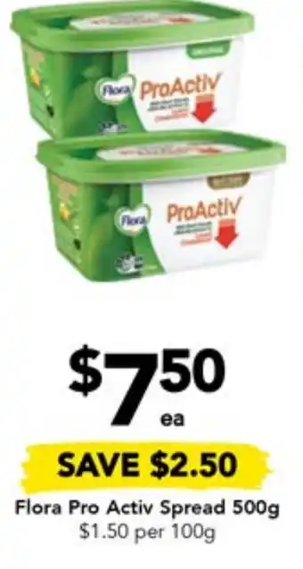 Drakes Flora Pro Activ Spread 500g offer