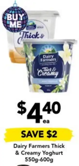 Drakes Dairy Farmers Thick & Creamy Yoghurt 550g-600g offer