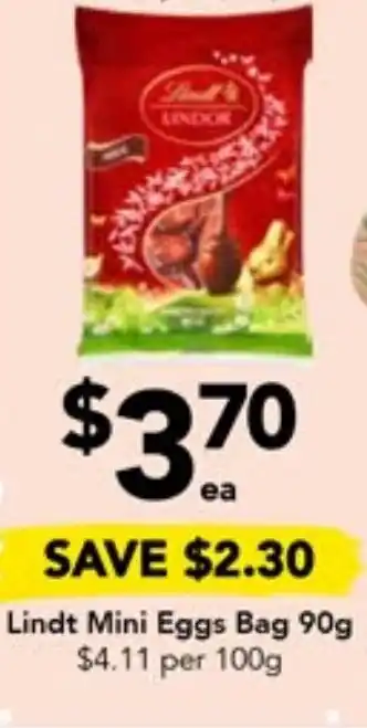 Drakes Lindt Mini Eggs Bag 90g offer