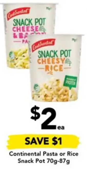 Drakes Continental Pasta or Rice Snack Pot 70g-87g offer