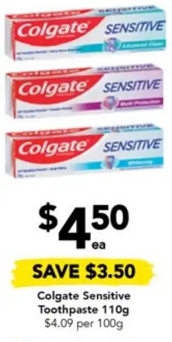 Drakes Colgate Sensitive Toothpaste 110g offer