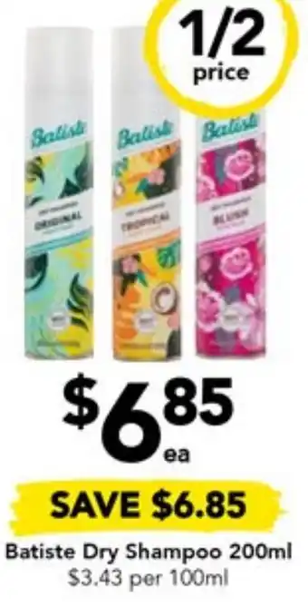Drakes Batiste Dry Shampoo 200ml offer