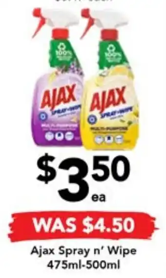 Drakes Ajax Spray n' Wipe 475ml-500ml offer