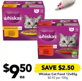 Drakes Whiskas Cat Food 12x85g offer