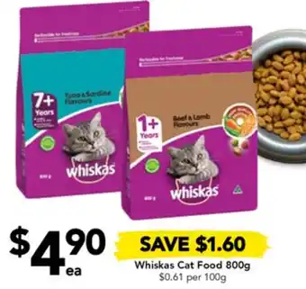 Drakes Whiskas Cat Food 800g offer