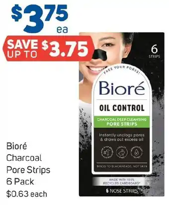 Bioré Charcoal Pore Strips 6 Pack
