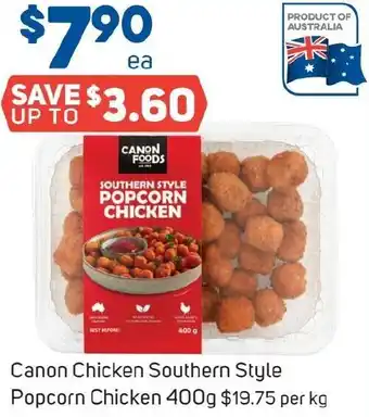 Foodland Canon Chicken Southern Style Popcorn Chicken 400g offer