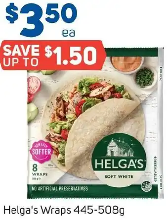 Foodland Helga's Wraps 445-508g offer
