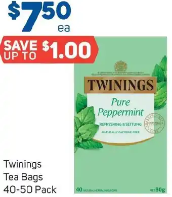 Foodland Twinings Tea Bags 40-50 Pack offer