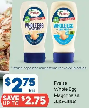 Praise Whole Egg Mayonnaise 335-380g