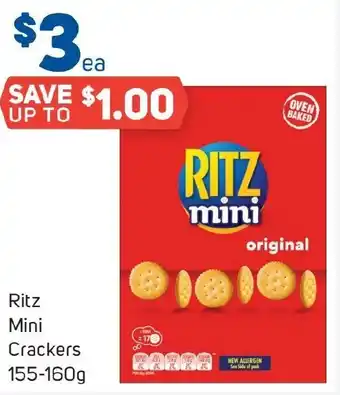 Foodland Ritz Mini Crackers 155-160g offer