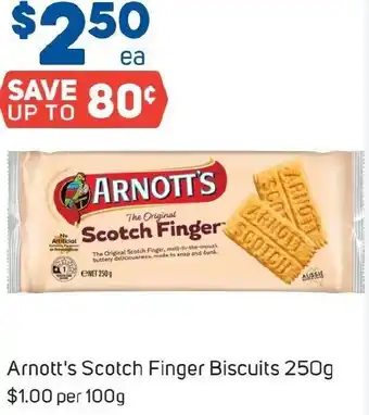 Foodland Arnott's Scotch Finger Biscuits 250g offer