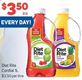 Foodland Diet Rite Cordial 1L offer