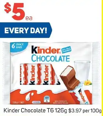 Foodland Kinder Chocolate T6 126g offer