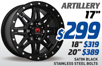 Bob Jane T-Marts 20" wheel - monster artillery offer