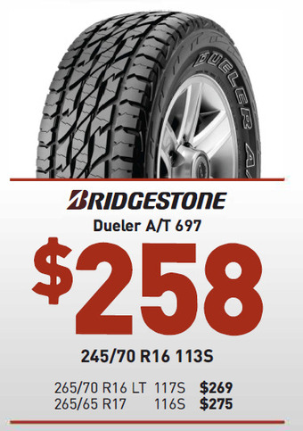 Bob Jane T-Marts Tyre - bridgestone dueler a/t 697 offer
