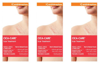 Smith & nephew cica-care scar treatment silicone gel sheet 12cm x 3cm single