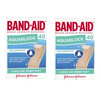 Superpharmacy Band-aid aquablock waterproof 40 sterile strips offer