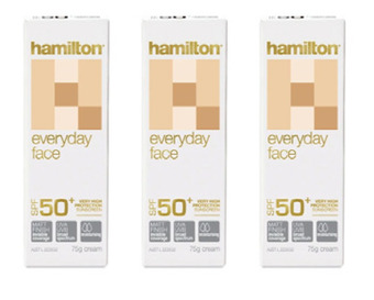 Hamilton sunscreen everyday face cream spf50 75g