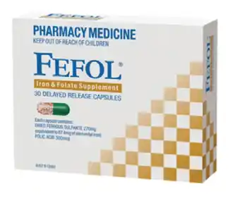 Superpharmacy Fefol iron & folate 30 capsules offer