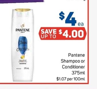 Foodland Pantene Shampoo or Conditioner 375ml offer