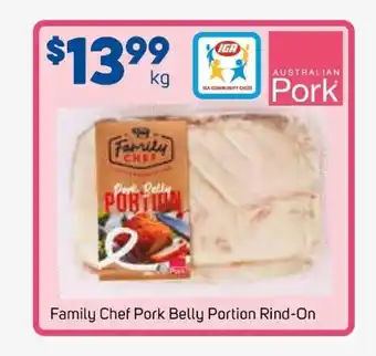 Foodland Family Chef Pork Belly Portion Rind-On per kg offer