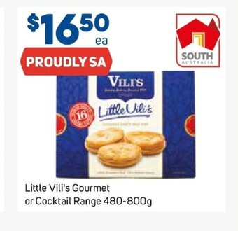 Foodland Little Vili's Gourmet or Cocktail Range 480-800g offer