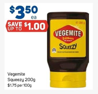 Foodland Vegemite Squeezy 200g offer