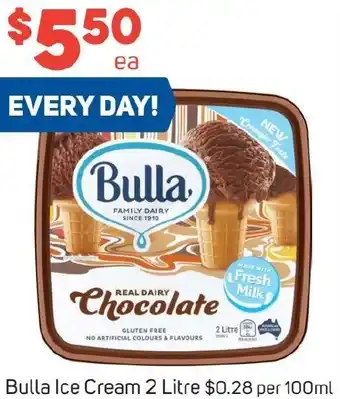 Foodland Bulla Ice Cream 2 Litre offer
