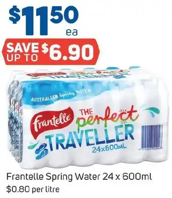 Foodland Frantelle Spring Water 24 x 600ml offer