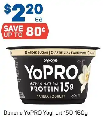 Foodland Danone YoPRO Yoghurt 150-160g offer