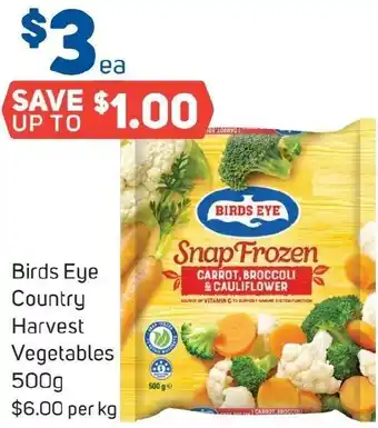 Foodland Birds Eye Country Harvest Vegetables 500g offer