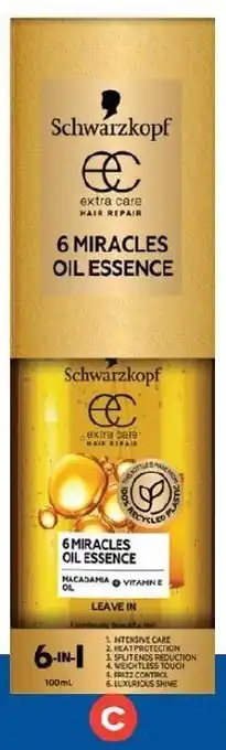 Foodland Schwarzkopf Extra Care 6 Miracles Oil Treatment 100ml offer