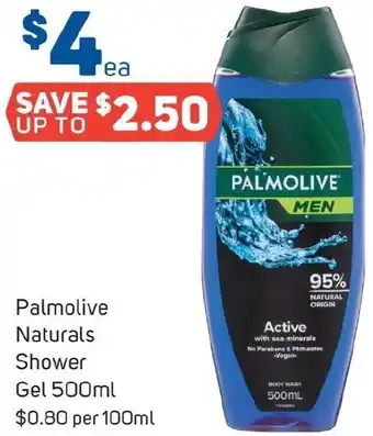 Foodland Palmolive Naturals Shower Gel 500ml offer