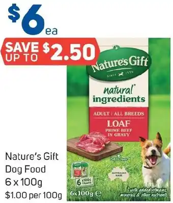 Foodland Nature's Gift Dog Food 6 x 100g offer