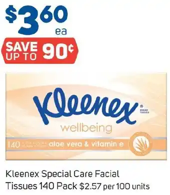 Foodland Kleenex Special Care Facial Tissues 140 Pack offer