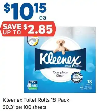 Foodland Kleenex Toilet Rolls 18 Pack offer