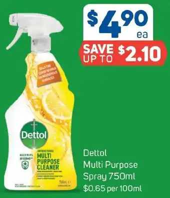 Foodland Dettol Multi Purpose Spray 750ml offer