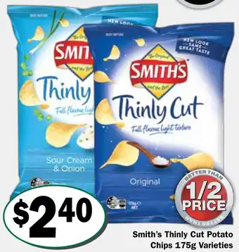 Smith's Thinly Cut Potato Chips 175g