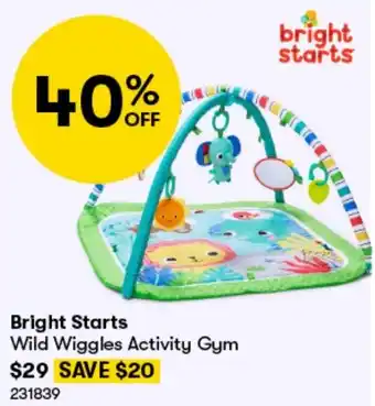 BIG W Bright Starts Wild Wiggles Activity Gym offer