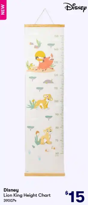 BIG W Disney Lion King Height Chart offer