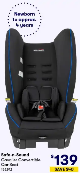 BIG W Safe-n-Sound Cavalier Convertible Car Seat offer