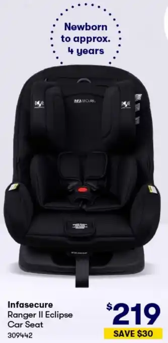BIG W Infasecure Ranger II Eclipse Car Seat offer