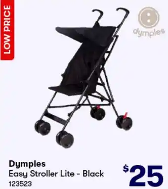 BIG W Dymples Easy Stroller Lite- Black offer